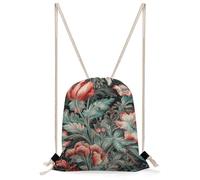 STVNKML Floral Decorative Pattern Drawstring Backpack Sport Gym Bags Yoga Shopping Travel Casual Daypacks for Women Men
