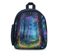 STVNKML Fluorescent Forest Backpack - 12.6 Inch Casual Daypack with Multi-Pockets BookBag for Daily Essentials, Blue, One size