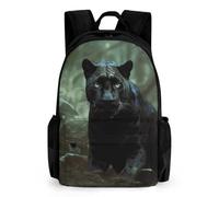 STVNKML Forest Panther Backpack Travel Laptop Bag for Women Men, Lightweight Hiking Daypack with Pouch Pocket, Forest Panther, 42x30.5cm, Travel Backpacks