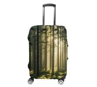 STVNKML Forest White Light Suitcase Covers for Luggage - Elastic Luggage Cover Protector, Double-sided Washable Suitcases Sleeve for 19-32 Inch Luggage, white, L, Forest White Light