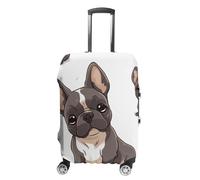 STVNKML French Bulldog Suitcase Covers for Luggage - Elastic Luggage Cover Protector, Double-sided Washable Suitcases Sleeve for 19-32 Inch Luggage, white, Small, French Bulldog
