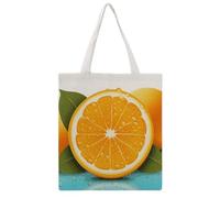 STVNKML Fresh Orange Fruit Canvas Tote Bag for Women Cute Stylish Shoulder Bag Reusable Shopping Bags for Daily