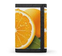 STVNKML Fresh Orange Fruit Wallet Men's Trifold Wallet And Coin Pocket Slim Card Holder Wallet for Men Money Clip