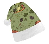 STVNKML Frogs And Mushrooms Santa Hat for Adults Christmas Hat Xmas Santa Hats Cap for Costumes Holiday Party Supplies