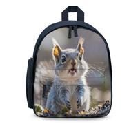 STVNKML Funny Cute Squirrel Backpack 12.6 Inch Casual Daypack with Multi-Pockets BookBag for Daily Essentials, Blue, One Size