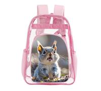 STVNKML Funny Cute Squirrel Clear Backpack Heavy Duty PVC Transparent Bag
