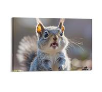STVNKML Funny Cute Squirrel Wall Art for Living Room Boho Decor