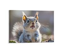 STVNKML Funny Cute Squirrel Wall Art for Living Room Boho Decor