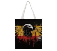 STVNKML Germany Flag Eagle Canvas Tote Bag for Women Cute Stylish Shoulder Bag Reusable Shopping Bags for Daily