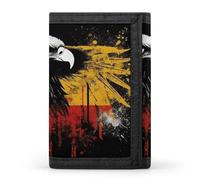 STVNKML Germany Flag Eagle Wallet Men's Trifold Wallet And Coin Pocket Slim Card Holder Wallet for Men Money Clip