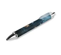 STVNKML Ghost Castle Ball Point Pen Retractable Black Ink Ballpoint Pens with Super Soft Grip Medium Point Office Pens 1 PCS