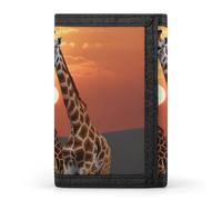 STVNKML Giraffe At Sunset Wallet Men's Trifold Wallet And Coin Pocket Slim Card Holder Wallet for Men Money Clip