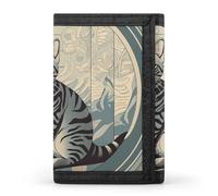 STVNKML Gray Tabby Cat Wallet Men's Trifold Wallet And Coin Pocket Slim Card Holder Wallet for Men Money Clip