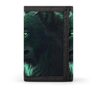 STVNKML Green Wolf Wallet Men's Trifold Wallet And Coin Pocket Slim Card Holder Wallet for Men Money Clip