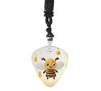STVNKML Guitar Pick Holder Necklace - 2 Polar Bears Stainless Steel Music Pendant with Adjustable 60cm Cord, Functional Jewelry for Guitarists & Music Lovers, Unisex Hip Hop Punk Accessory, One Size