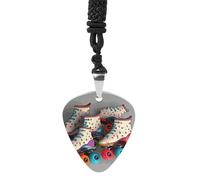 STVNKML Guitar Pick Holder Necklace - 2 Polar Bears Stainless Steel Music Pendant with Adjustable 60cm Cord, Functional Jewelry for Guitarists & Music Lovers, Unisex Hip Hop Punk Accessory, One Size
