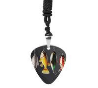 STVNKML Guitar Pick Holder Necklace - 2 Polar Bears Stainless Steel Music Pendant with Adjustable 60cm Cord, Functional Jewelry for Guitarists & Music Lovers, Unisex Hip Hop Punk Accessory, One Size