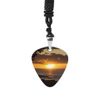 STVNKML Guitar Pick Holder Necklace - Eggs And Tomatoes Stainless Steel Music Pendant with Adjustable 60cm Cord, Functional Jewelry for Guitarists & Music Lovers, Unisex Hip Hop Punk Accessory, One
