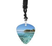STVNKML Guitar Pick Holder Necklace - Ferrets Stainless Steel Music Pendant with Adjustable 60cm Cord, Functional Jewelry for Guitarists & Music Lovers, Unisex Hip Hop Punk Accessory, One Size