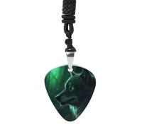 STVNKML Guitar Pick Holder Necklace - Flamingo Floral Pattern Stainless Steel Music Pendant with Adjustable 60cm Cord, Functional Jewelry for Guitarists & Music Lovers, Unisex Hip Hop Punk Accessory