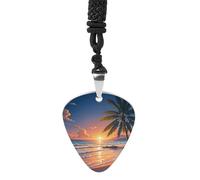 STVNKML Guitar Pick Holder Necklace - Lighthouse Diamond Paint Stainless Steel Music Pendant with Adjustable 60cm Cord, Functional Jewelry for Guitarists & Music Lovers, Unisex Hip Hop Punk Accessory