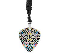 STVNKML Guitar Pick Holder Necklace - Psychedelic Sea Turtle Stainless Steel Music Pendant with Adjustable 60cm Cord, Functional Jewelry for Guitarists & Music Lovers, Unisex Hip Hop Punk Accessory