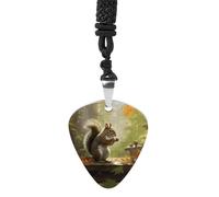 STVNKML Guitar Pick Holder Necklace - Tropical Sunset Stainless Steel Music Pendant with Adjustable 60cm Cord, Functional Jewelry for Guitarists & Music Lovers, Unisex Hip Hop Punk Accessory, One Size