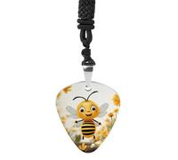 STVNKML Guitar Pick Holder Necklace - Tropical Sunset Stainless Steel Music Pendant with Adjustable 60cm Cord, Functional Jewelry for Guitarists & Music Lovers, Unisex Hip Hop Punk Accessory, One Size