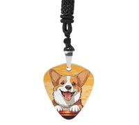 STVNKML Guitar Pick Holder Necklace - Tropical Sunset Stainless Steel Music Pendant with Adjustable 60cm Cord, Functional Jewelry for Guitarists & Music Lovers, Unisex Hip Hop Punk Accessory, One Size