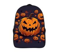STVNKML Halloween Pumpkin Backpack, Laptop Backpack for Men, 16 Inch Travel Hiking Daypack, Casual Backpacks