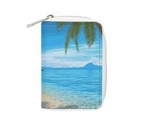 STVNKML Hawaiian Beach with Palm Trees Leather Card Bag Portable Coin Wallet Mini Change Holder Coin Pocket PU Wallet Card Wallets Clutch Bags for Women Men, style, 16x11.5cm