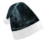 STVNKML Horror Skull Santa Hat for Adults Christmas Hat Xmas Santa Hats Cap for Costumes Holiday Party Supplies