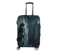 STVNKML Horror Skull Suitcase Covers for Luggage - Elastic Luggage Cover Protector, Double-sided Washable Suitcases Sleeve for 19-32 Inch Luggage, white, M, Horror Skull