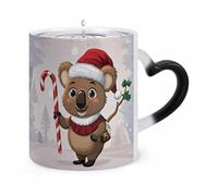 STVNKML Interesting Wombats Color Changing Mug Heat Activated Novelty Coffee Cup with Ear Shape Design Gift Mugs for Christmas Birthday Wedding, Magic Ceramic Mug for Tea & Cocoa 12oz