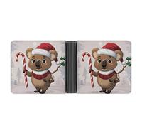 STVNKML Interesting Wombats Leather Bifold Wallet with 2 Hidden Pockets 6 Card Slots Slim Wallets for Cash, Cards, And ID, Interesting wombats, One Size, Modern