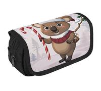 STVNKML Interesting Wombats Pencil Case Organizer - Large Capacity 3 Compartment Pencil Pouch for Adults, Portable Makeup Bag & Aesthetic Stationery Bag with Zipper (8.7x4.3) Unisex Gift