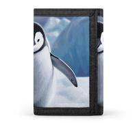 STVNKML Jungle Tiger Slim Wallets for Men Money Clip Card Holder Wallet Men's Trifold Wallet And Coin Pocket, Cute Penguins, One size