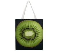 STVNKML Kiwi Slice Canvas Tote Bag for Women Cute Stylish Shoulder Bag Reusable Shopping Bags for Daily