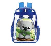 STVNKML Koala Clear Backpack Heavy Duty PVC Transparent Bag, Blue