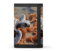 STVNKML Lion Sheep Slim Wallets for Men Money Clip Card Holder Wallet Men's Trifold Wallet And Coin Pocket, Cut Sea Turtle, One Size, Modern