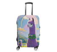 STVNKML Love Alpaca Purple Suitcase Covers for Luggage - Elastic Luggage Cover Protector, Double-sided Washable Suitcases Sleeve for 19-32 Inch Luggage, white, M, Love Alpaca Purple