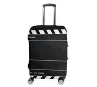 STVNKML Luggage Cover Suitcase Protector, Classic Movie Clapboard Black Washable Elastic Suitcase Baggage Cover Anti-scratch Double-sided with Zipper Closure for 19-32 Inch Luggage, white, M, Flower