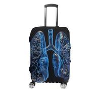 STVNKML Lungs Under The Light Suitcase Covers for Luggage Elastic Luggage Cover Protector Double-sided Washable Suitcases Sleeve for 19-32 Inch Luggage, white, Small, Flower and Animals