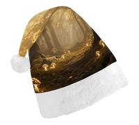 STVNKML Magic Forest Santa Hat for Adults Christmas Hat Xmas Santa Hats Cap for Costumes Holiday Party Supplies