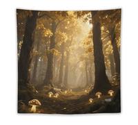STVNKML Magic Forest Tapestry Boho Wall Hanging Vibrant Psychedelic Tapestry, Aesthetic Home Wall Dorm Decor, Personalized Background Banner for Bedroom, Dorm Decor & Gift 60"x60"