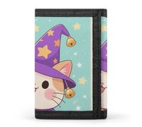 STVNKML Magic - Hat Cat Wallet Men's Trifold Wallet And Coin Pocket Slim Card Holder Wallet for Men Money Clip