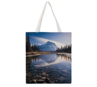 STVNKML Magnificent View in Banff Canvas Tote Bag for Women Cute Stylish Shoulder Bag Reusable Shopping Bags for Daily
