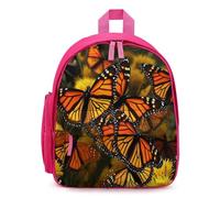 STVNKML Monarch Butterflies Backpack 12.6 Inch Casual Daypack with Multi-Pockets BookBag for Daily Essentials, Pink, One Size