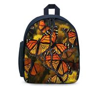 STVNKML Monarch Butterflies Backpack 12.6 Inch Casual Daypack with Multi-Pockets BookBag for Daily Essentials, Blue, One Size