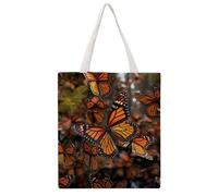 STVNKML Monarch Butterflies Canvas Tote Bag for Women Cute Stylish Shoulder Bag Reusable Shopping Bags for Daily